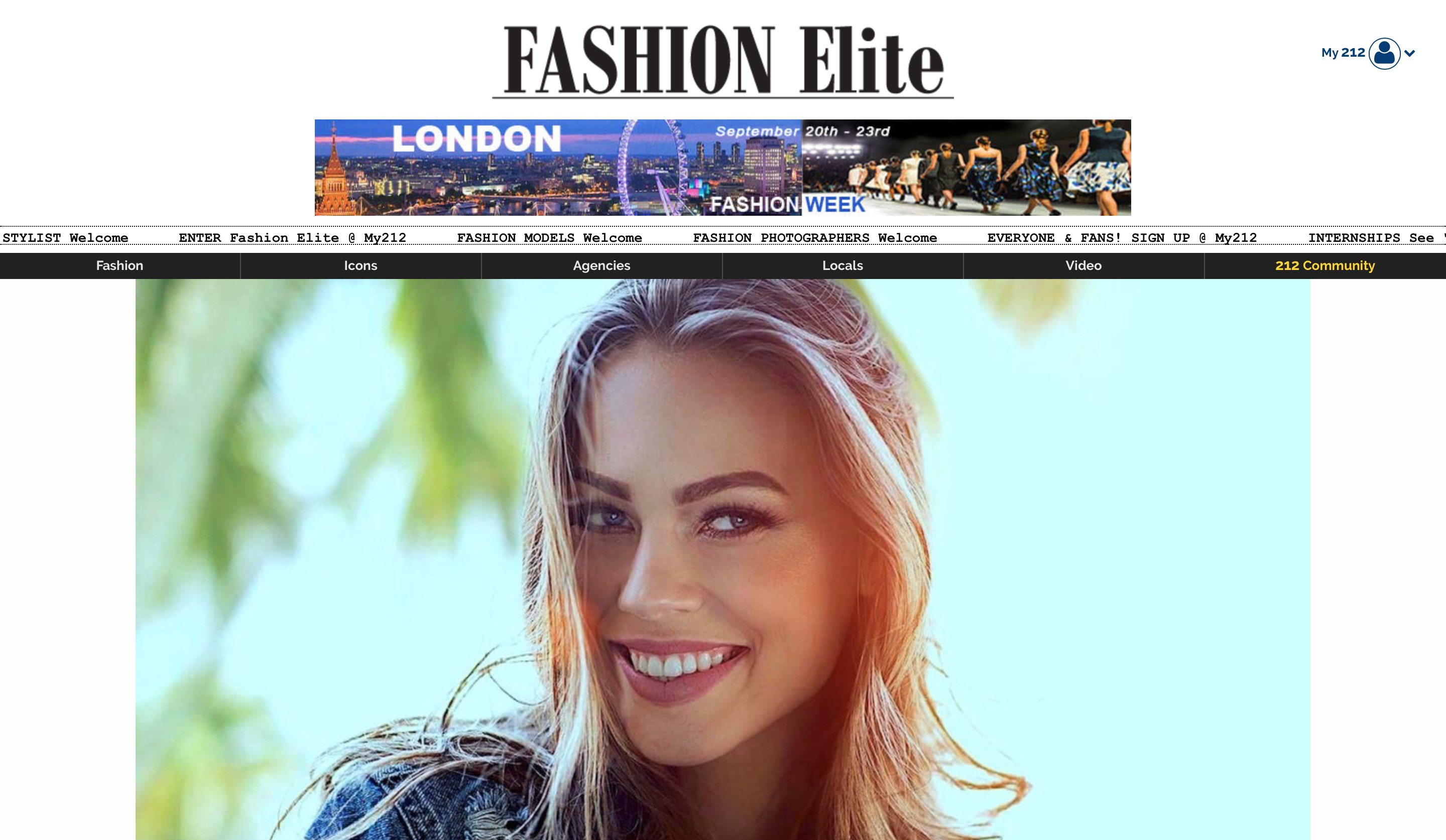 Fashion Elite home page screenshot